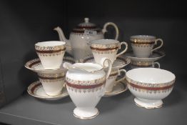 A quantity of mid century Salisbury comprising of coffee cups and saucers, coffee pot, milk and
