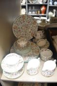 A Mintons Haddon Hall pattern part tea service