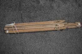 A vintage beech wood artist easle