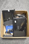 A Samsung Netbook and a Samsung photo player, untested.