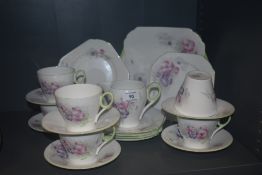A 20th century Shelley part tea service in pat no. 12342