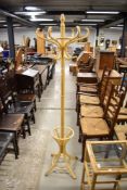 A modern hat stand, beech effect