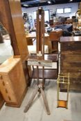 A vintage artists easel of large proportions
