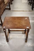 A traditional oak nesting style table