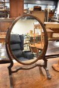 A 19th Century mahogany toilet mirror