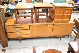 A mid Century long john style office sideboard, possibly White & Newton