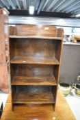 An early 20th Century oak low bookcase