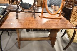 A vintage refectory style dining table
