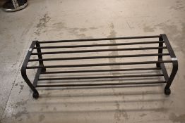 A modern metal show or similar rack