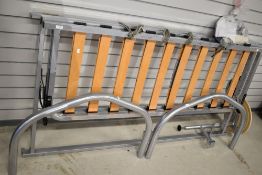 A metal fouton/sofa bed frame
