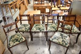 A set of six (four plus two) reproduction Regency dining chairs