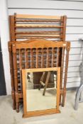 A vintage wooden cot