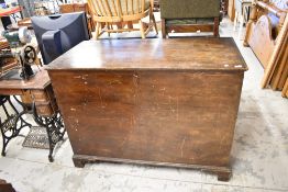 A 19th Century stained frame bedding chest of large proportions