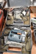 A selection of power tools including Black and Decker