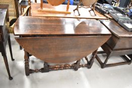 A period oak gate leg dining table