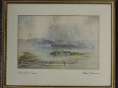 Pelhan Dixon, (1859-1898), Shields Harbour Entrance, signed and dated, 1896, 16 x 24cm, later