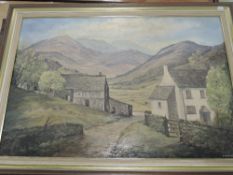 Kenneth Sherwood, (20th century), an oil painting on board, Yew Tree Farm Coniston, signed, and