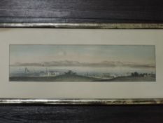 (19th century), an engraving, Morecambe panorama, with North Western Hotel, (site of the now Midland