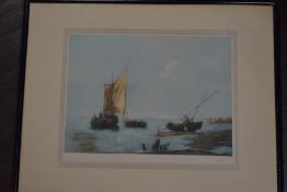 Jean Van Der Capelle, (1834-1887), after, a 20th century re-print, a mezzotint engraving, Coast