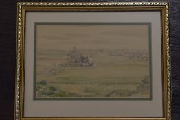 G Higginson, (20th century), a watercolour, Morecambe Bay, signed, 18 x 27cm, mounted framed and