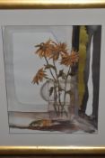F S S, (20th century), after, a pair of prints, still life, foil, 52 x 41, mounted framed and