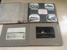 A vintage Postcard album, France, Paris and Antwerp seen along with a album of photographs, 1920's