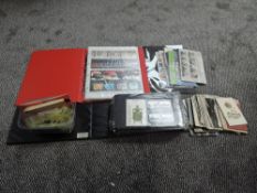 A collection of GB presentation Packs, Mint Stamps, Smiler Sheet White Ensign etc, in two albums and