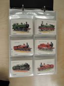 A collection of Trade and Reproduction Cards in 11 albums including Cricket, Trains, Birds etc,