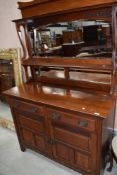 A late Victorian mahogany mirror backed sideboard