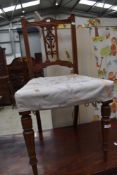A Victorian bedroom chair