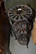 A cast pan stand