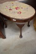 An early 20th century Queen Anne style dressing stool