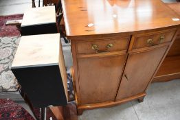 A reproduction yew wood hifi unit , phillips amplifier , pioneer cassette deck and pair of castle