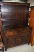 An early 20th Century oak dresser