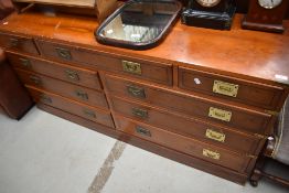 A large Oriental campaign style low chest