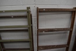 Three vintage wooden clothes maids