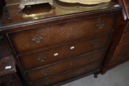 An early 20th Century bedroom chest of four drawers