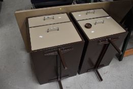 A vintage workshop style metal desk