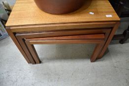 A vintage teak nest of tables, possibly Gordon Russell