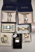 Eight girls and ladies fashion watches with various coloured straps, including Sekonda.