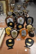 A selection of equine horse related trophies and awards