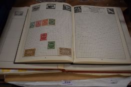 Four early 20th century philatelic stamp collectors books with contents