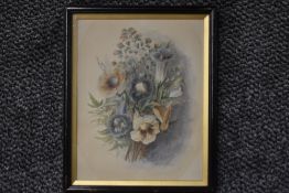William Fell, (19th/20th century), a watercolour, still life, attributed verso, 24 x 18cm, framed
