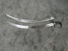 A British Light Cavalry Officers Sword, 1796 pattern, steel guard and hilt, leather and wired