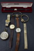 A selection of wrist watches including Limit, Derrick, Timex etc