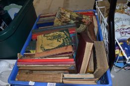 A box of children's vintage reading books, including The Modern Book for Tinies, Every Girl's annual