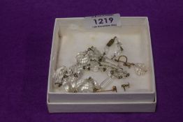 An attractive cut-crystal and gilt metal necklace and earrings