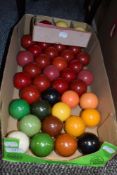 A selection of snooker and pool balls