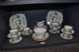 A fine early 20th century Paragon Reproduction Old Chinese pattern part tea service including 7
