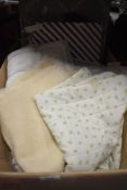 A selection of baby items including shawl and blankets etc
